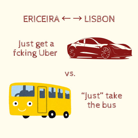 Ericeira bus station - a lil healthy 19-min walk from downtown