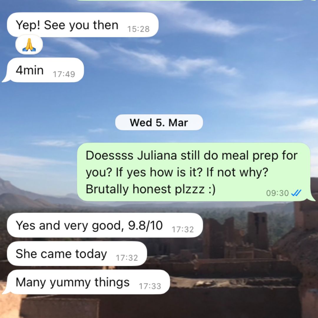 Meal prep for the week by Juliana
